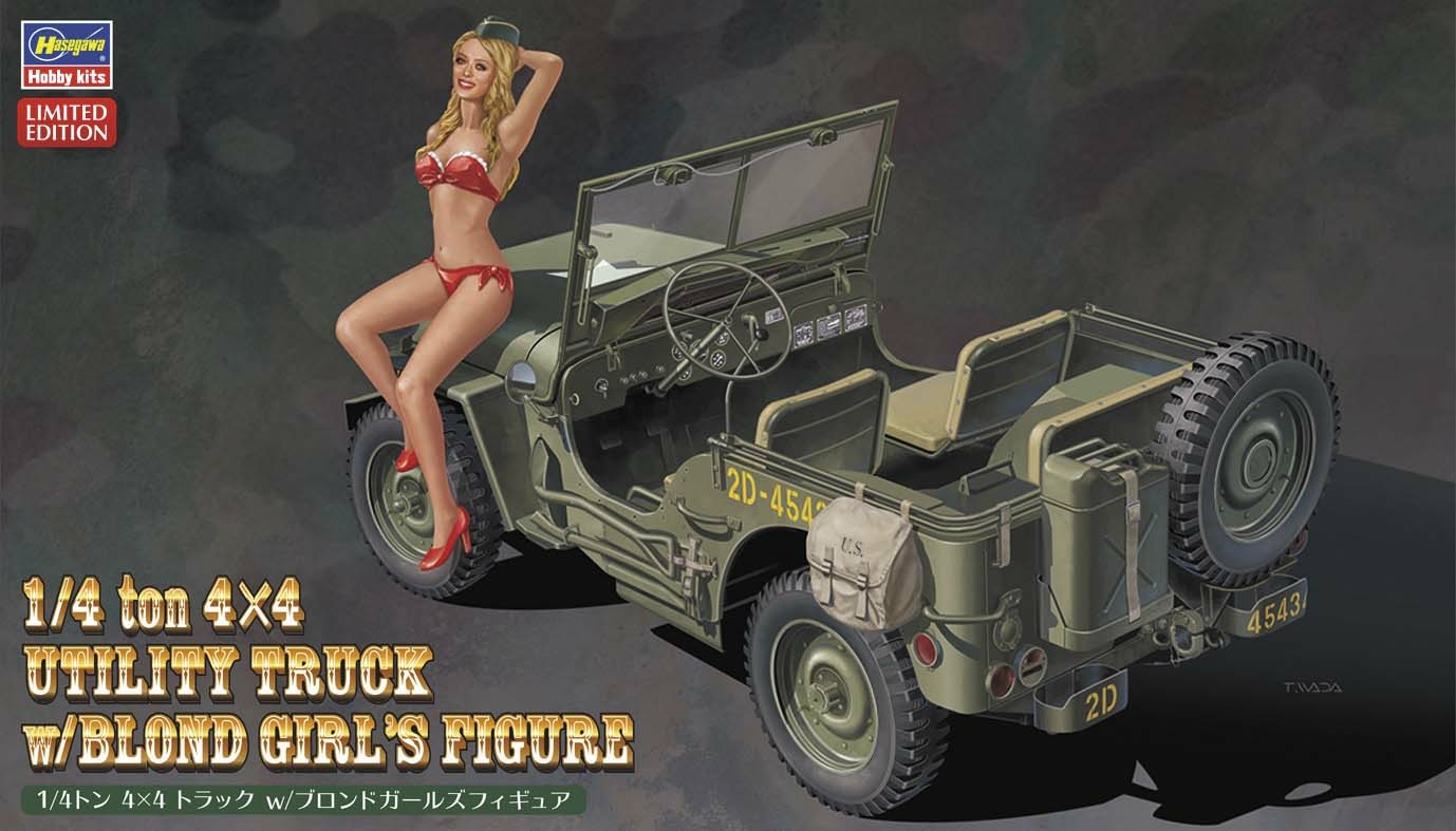 SP449 1)4トントラック w)ブロンドガールズフィギ