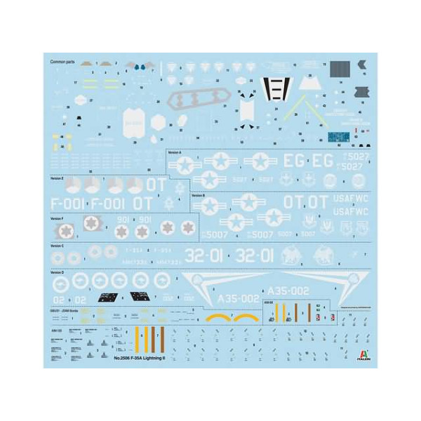 italeri 1 32 f 35a lightning ii met nl decals ita 2506 2