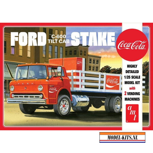 amt 1 25 ford c600 stake bed w coca cola machines