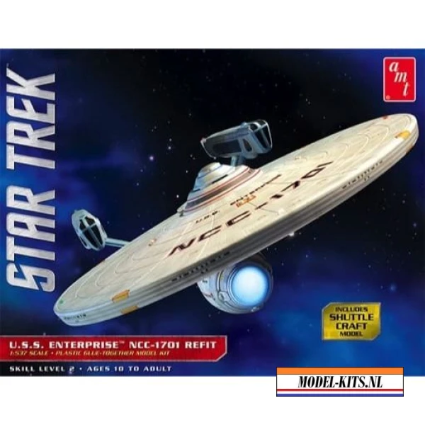 white u.S.S. ENTERPRISE NCC 1701 REFIT STAR TREK