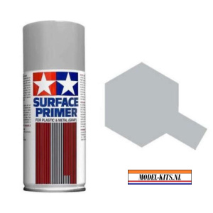 tamiya fine surface primer for plastic metal light gray 180ml