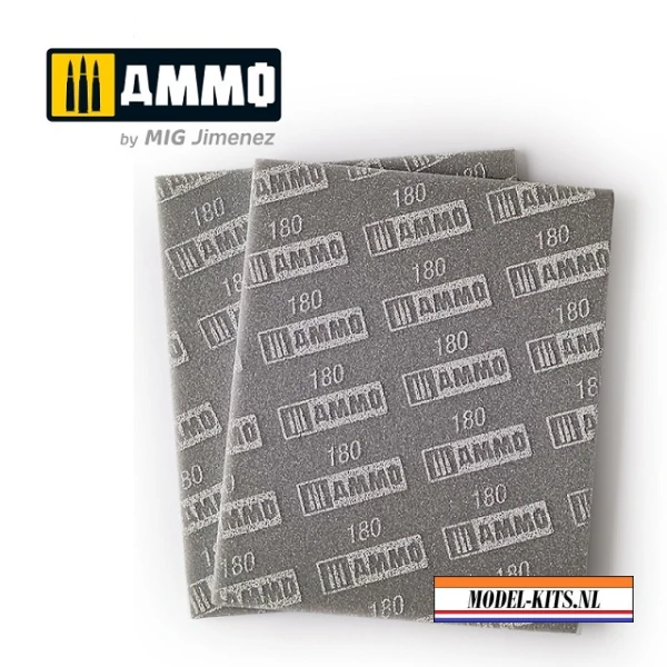 ammo by mig sanding sponge sheet 180