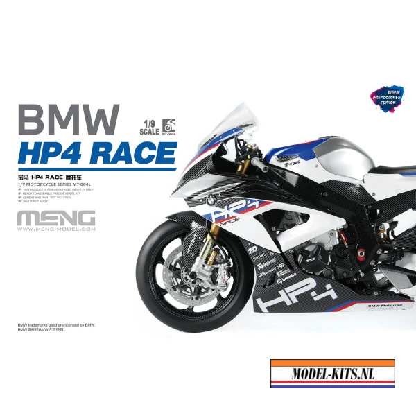 Meng 1:9 Bmw Hp4 Race Pre-Colored Edition