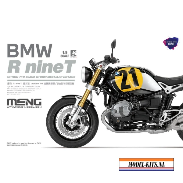 Meng 1:9 BMW R NINE T OPTION 719 BLACK STORM PRE-COLORED EDITION