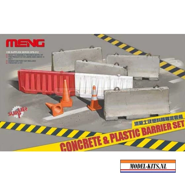 Meng 1:35 CONCRETE & PLASTIC BARRIER SET