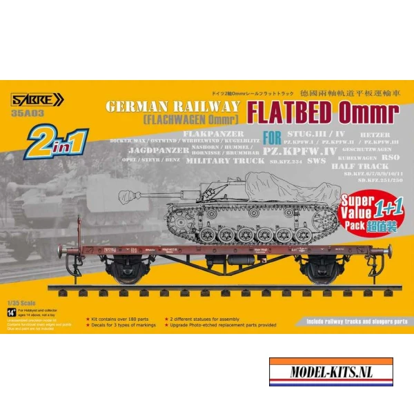 GERMAN RAILWAY FLATBED OMMR DOUBLE KITS