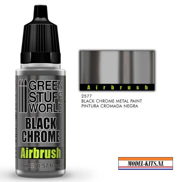 AIRBRUSH DARK CHROME METAL PAINT 17ML