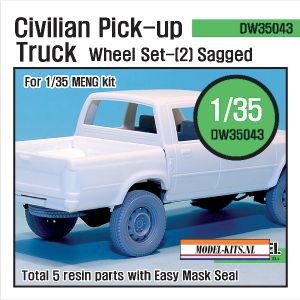 CIVILIAN PICK UP TRUCK SAGGED WHEEL SET 2