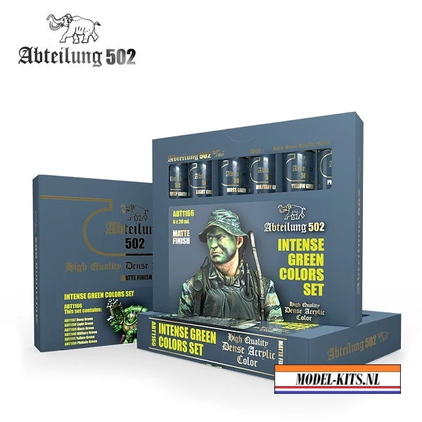 DENSE ACRYLICS   INTENSE GREEN COLORS SET