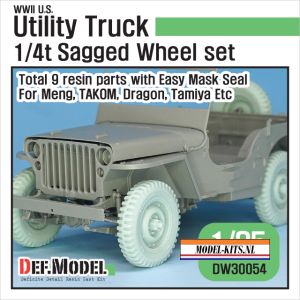 WWII US WILLYS SAGGED WHEEL SET