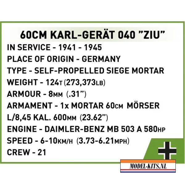 WWII 60CM KARL GERAT 040 ZIU 9