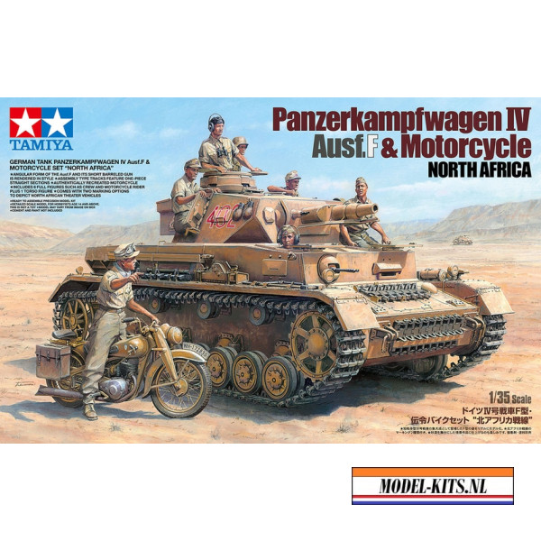 PANZERKAMPFWAGEN IV AUSF F AND MOTORCYCLE NORTH AFRICA