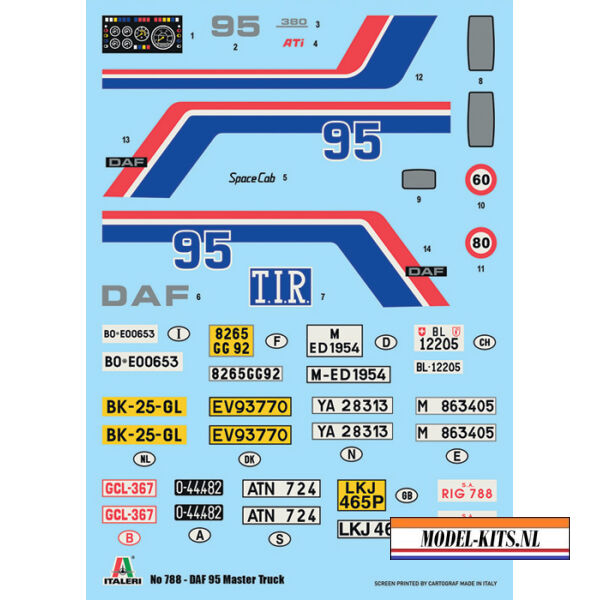 DAF 95 Master truck. eenmalige uitgave 2