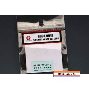 NISSAN GT R R33 METAL LOGO