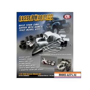 1940 Willys Gasser metal modelkit with Blown Engine.