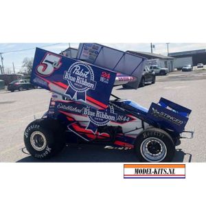 2021 Pabst Blue Ribbon Beer Sprint Car #5W Lucas Wolfe, blue