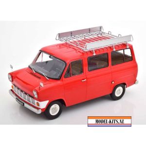 965 Ford Transit Bus with Roof Rack, red
