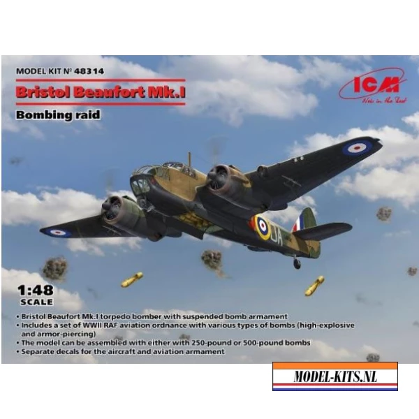 Bristol Beaufort Mk.I Bombing raid