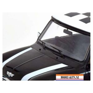 Mini Cooper with Chequered Flag, black
