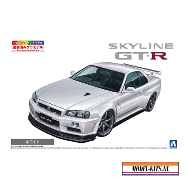 NISSAN BNR34 SKYLINE GT R SPEC II 2000 WHITE
