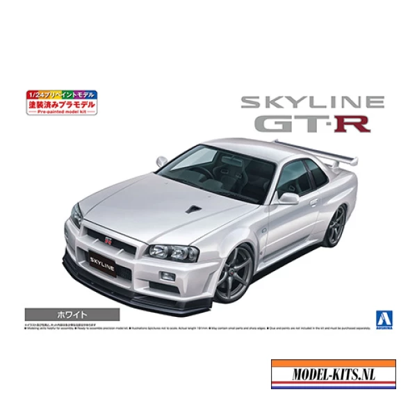 NISSAN BNR34 SKYLINE GT R SPEC II 2000 WHITE