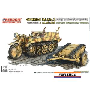 WWII GERMAN KETTENKRAD WITH CART AND GOLIATH
