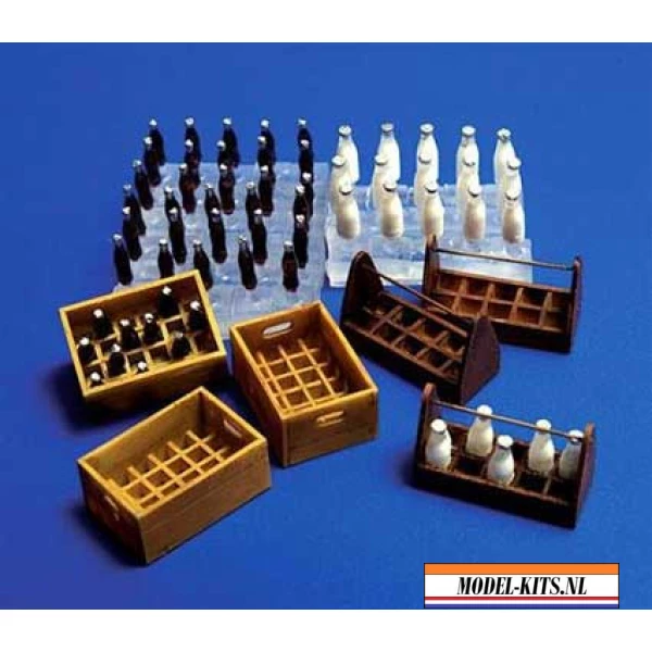 MILK BOTTLES AND CRATES