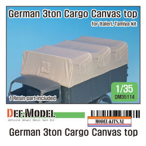 GERMAN 3TON CARGO TRUCK CANVAS TOP FOR ITALERI AND TAMIYA