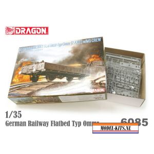 GERMAN RAILWAY FLATBED TYP OMMR 2 AXLE WITH MG CREW 1