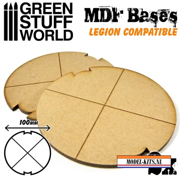 MDF BASES ROUND 100MM LEGION PACK X2