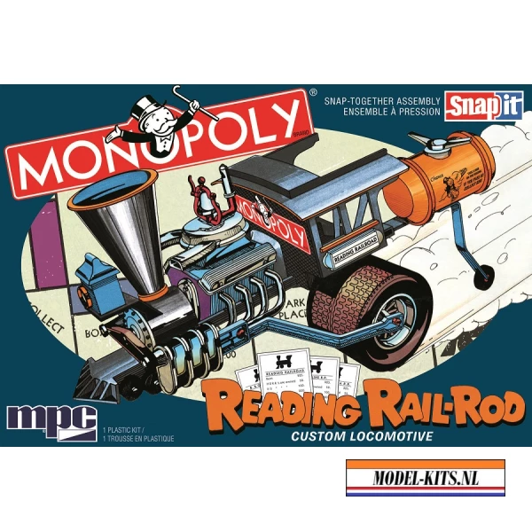 MONOPOLY READING RAIL ROD CUSTOM LOCOMOTIVE