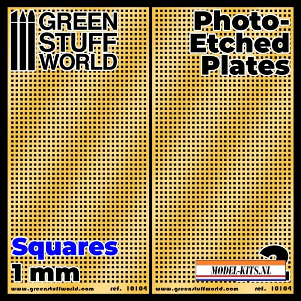 PHOTO ETCHED PLATES   SQUARES 1MM