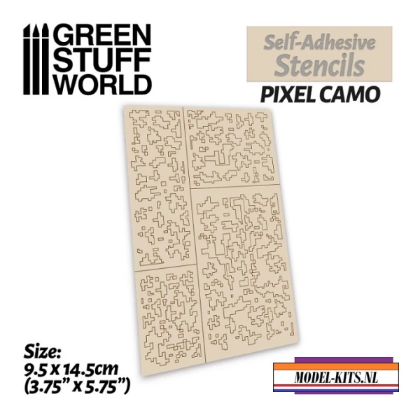 SELF ADHESIVE STENCILS   PIXEL CAMO