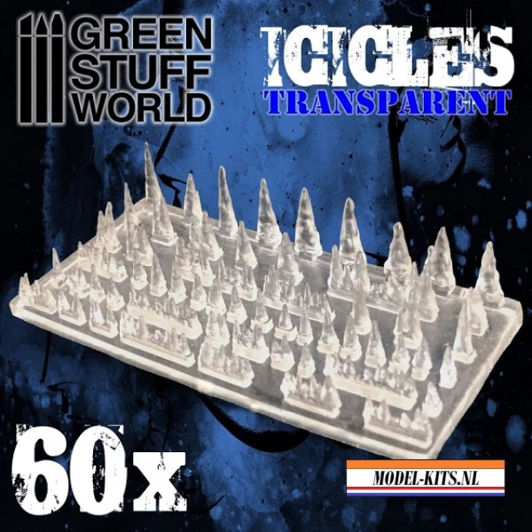 TRANSPARENT ICICLES OR STALACTITES