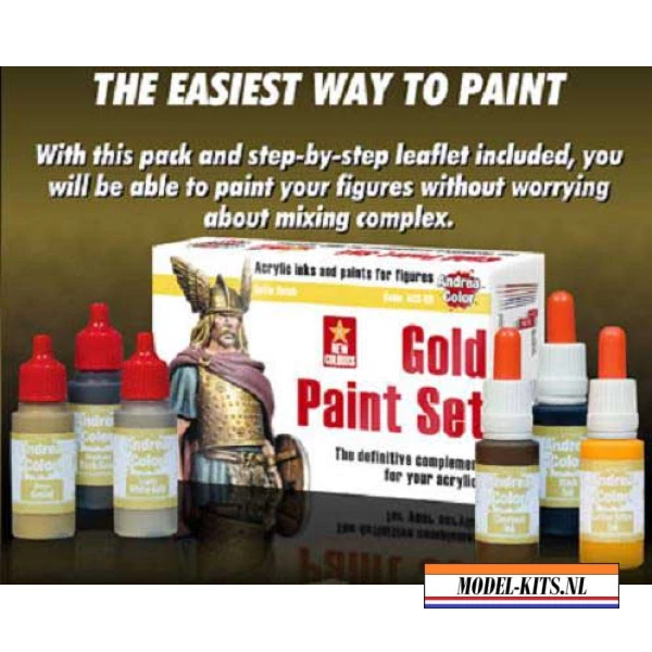 GOLD PAINT SET 6 COLOURS
