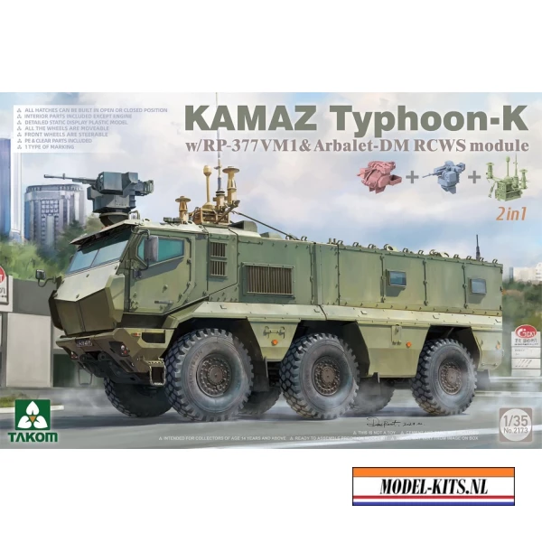 KAMAZ TYPHOON K WITH RP 377VM1 & ARBALET DM RCWS MODULE