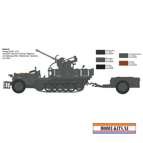 Sd.kfz 10 4 w Flak 30 and Crew 9