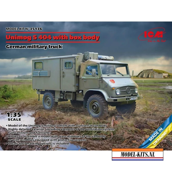 UNIMOG S 404 WITH BOX BODY GERMAN MILITARY TRUCK