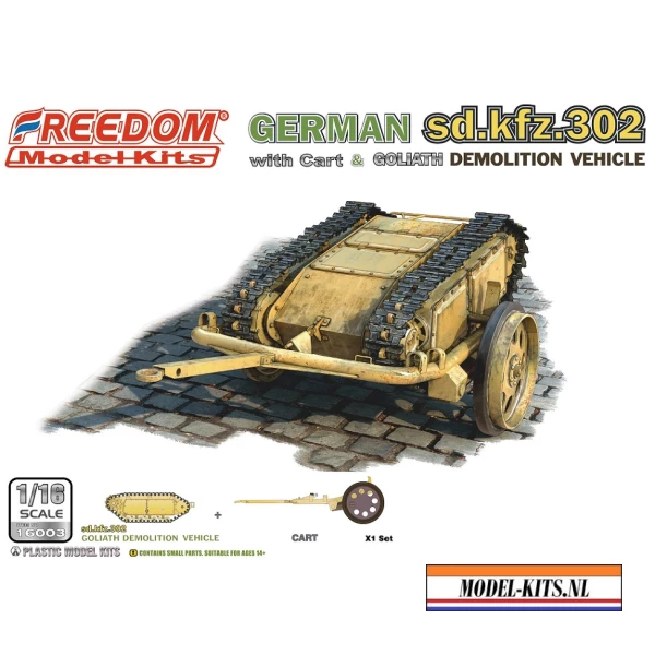 WWII SDKFZ 302 GOLIATH DEMOLITION VEHICLE WITH CART