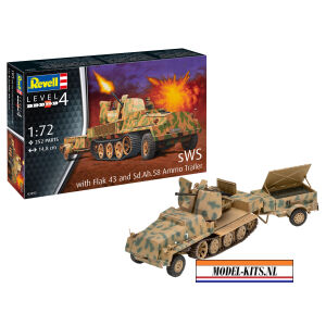 sWS WITH FLAK 43 AND SD. AH. 58 AMMO TRAILER