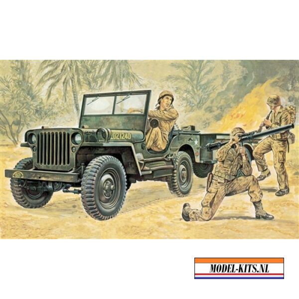 Willys MB Jeep with Trailer