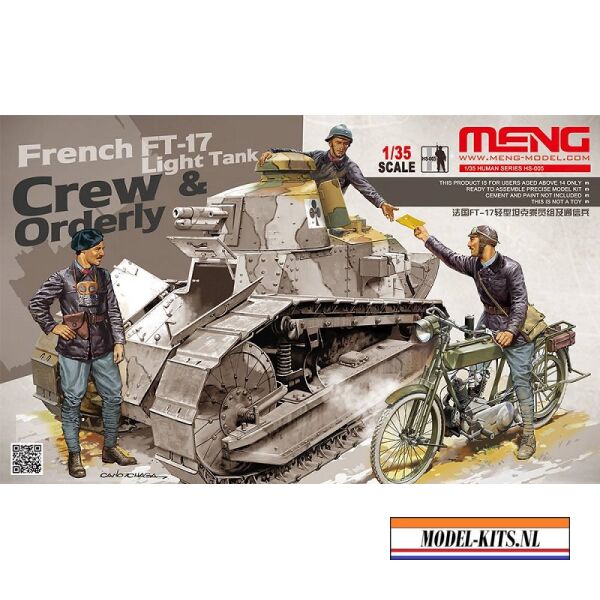 FRENCH FT 17 LIGHT TANK CREW & ORDERLY