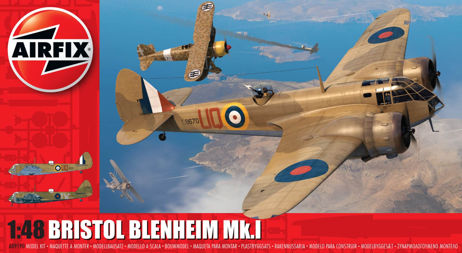 A09190 Bristol Blenheim Mk1 Size 75 PRINTOUT