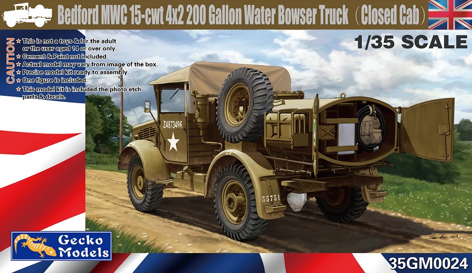 BEDFORD MWC 15 CWT 4X2 200 GALLON WATER BOWSER TRUCK