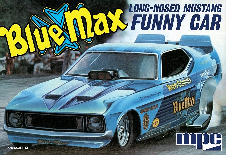 BLUE MAX LONG NOSE MUSTANG FUNNY CAR