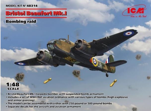 Bristol Beaufort Mk.I Bombing raid