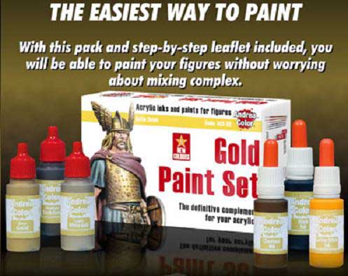 GOLD PAINT SET 6 COLOURS