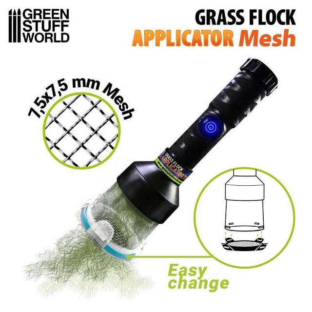 GRASS FLOCK APPLICATOR TOOL   MESH HEAD   LARGE 9 12MM