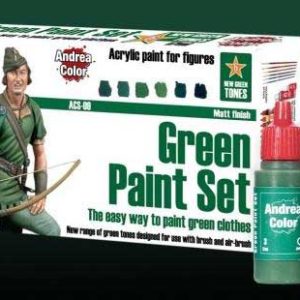 GREEN PAINT SET 6 COLOURS