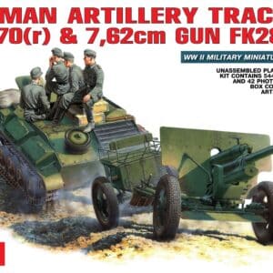 German artillery tractor T 70(r) and 7,62cm FK 288(r) with Crew